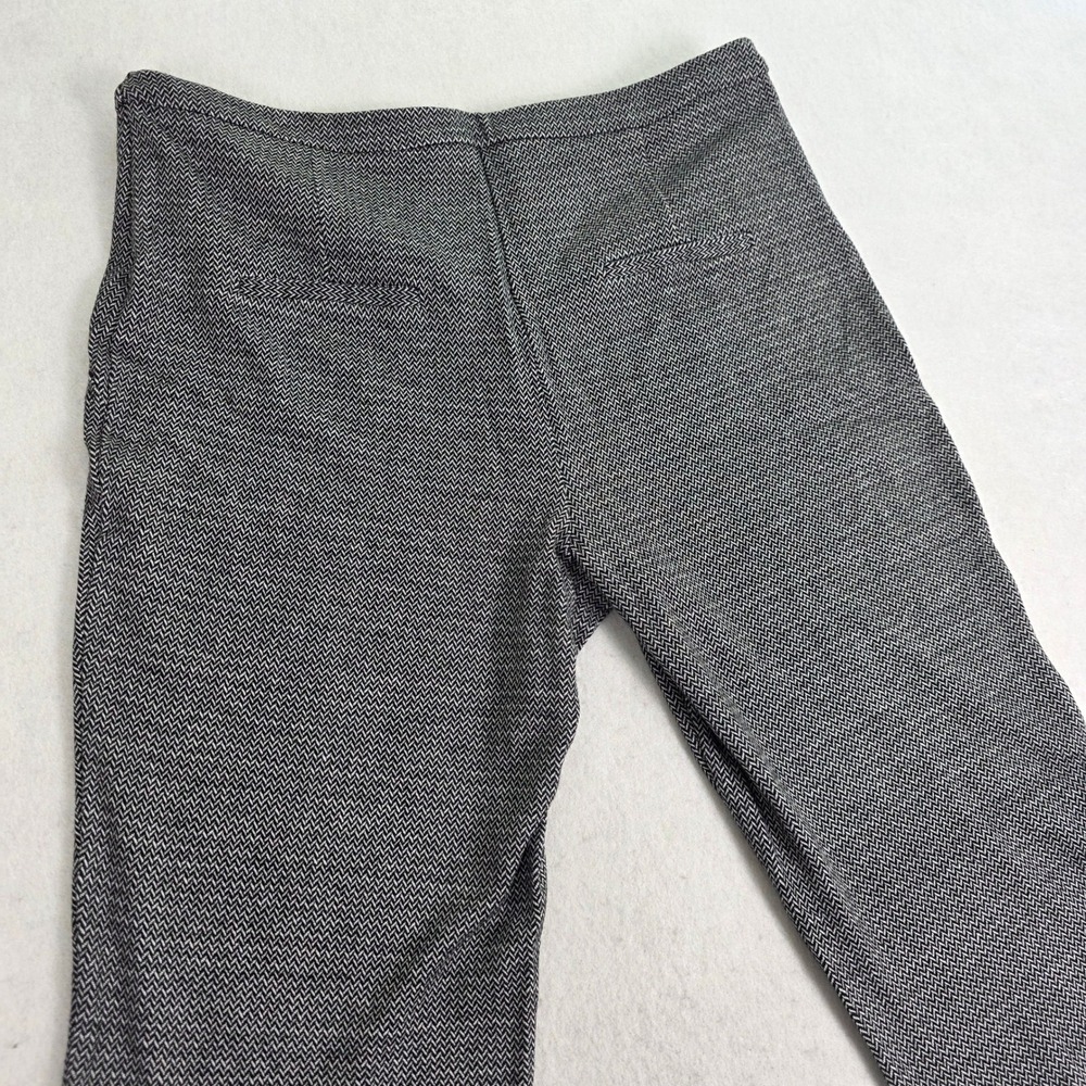 Lyssé Women XL Trousers Black White Excellent Herringbone Pull-On Slim Stretch